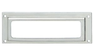 Ramka etykietka chrom 65 x 24 mm